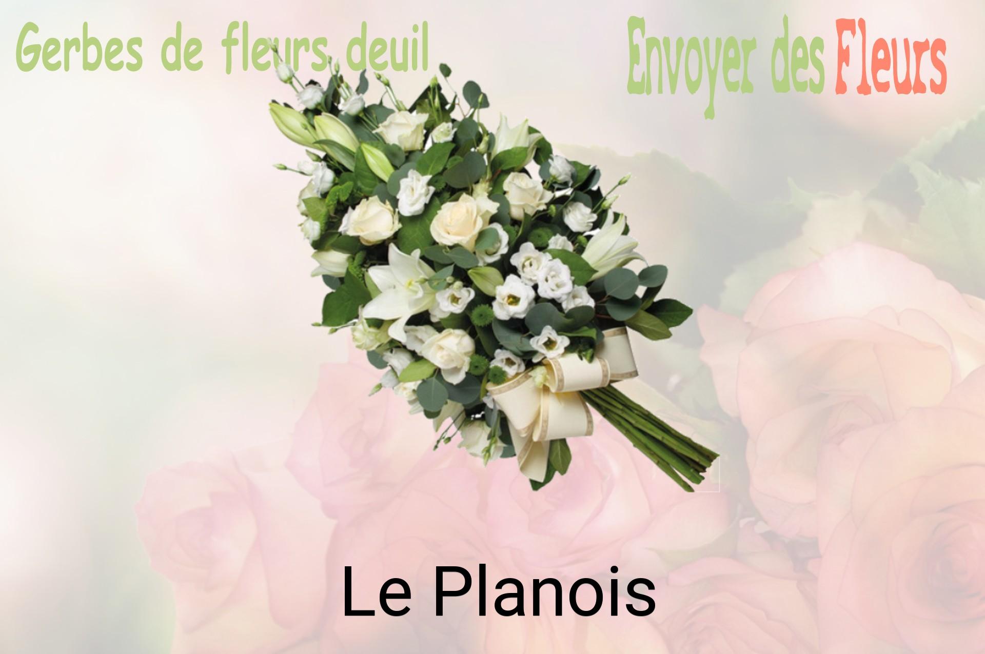 Gerbe de fleurs de deuil livrée à Le Planois